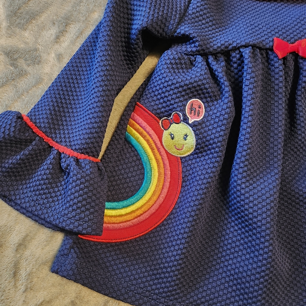 Nannette Kids 2 Piece Set, Rainbow Blouse with Leggings, Size 5 - Picture 2 of 8